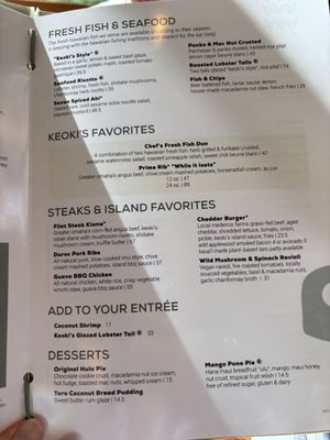 Menu photo 2 Keoki's Paradise Koloa, HI Menu photo 2 Keoki's Paradise Koloa, HI