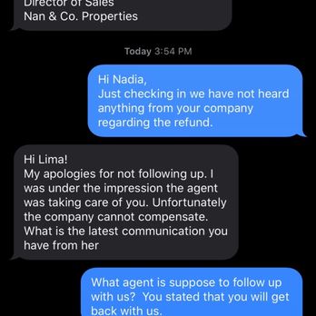 Nan and Company Properties - No one takes responsibility in this company I guess. - Real Estate Services Near Me - Houston, Texas