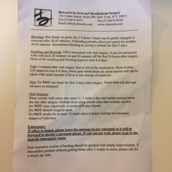 Howard Chi Oral Maxillofacial Surgery - Post surgery instructions (wisdom tooth extraction)