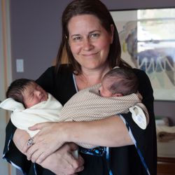 Top Holistic Midwife - Yes twins can be Home born at home! Water Birth Twin Boys! Born at Home -First born head down (vertex), second born breech (frank breech -me