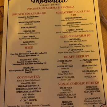 Mominette - Brunch Drinks Menu - French Near Me - Brooklyn, New York Mominette - Brunch Drinks Menu - French Near Me - Brooklyn, New York