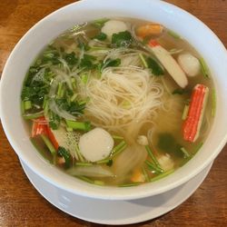 Pho Good - Rice Noodle Soup with Shrimp, Fish Balls and Crabmeat