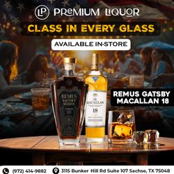 Premium Liquor - Now Pouring Luxury for true connoisseurs.
Available now at #PremiumLiquorStore
3115 Bunker Hill Rd, Suite 107, Sachse, TX