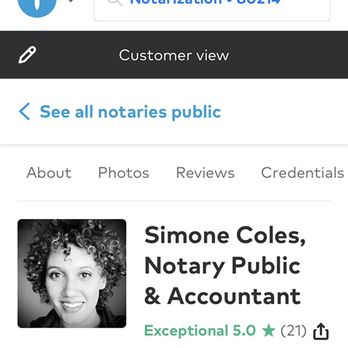 Simone Coles, Accountant & Notary Public - Thumbtack profile - Notaries Near Me Simone Coles, Accountant & Notary Public - Thumbtack profile - Notaries Near Me
