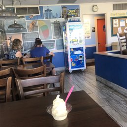 the interior of a dairy isle restaurant