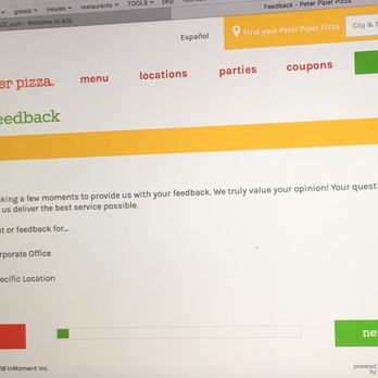 Peter Piper Pizza - "Send us your feedback." Seems so very reasonable... - Pizza Near Me - Phoenix, Arizona Peter Piper Pizza - "Send us your feedback." Seems so very reasonable... - Pizza Near Me - Phoenix, Arizona