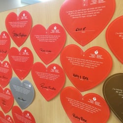 Tri-City Cardiology - Hearts for donations to American Heart Association display 12.30.15