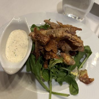 Nataz Restaurant - Signature salad, I requested the buttermilk herb dressing on side that comes with wedge salad instead of the balsamic. - New American Near Me - Southington, Connecticut