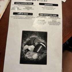 Dugout Sports Bar & Grill - Menu