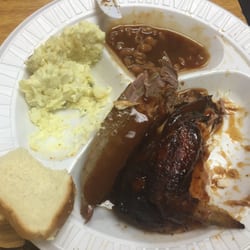 Smokey's West Texas BBQ - Brisket and Half Chicken white. So delish