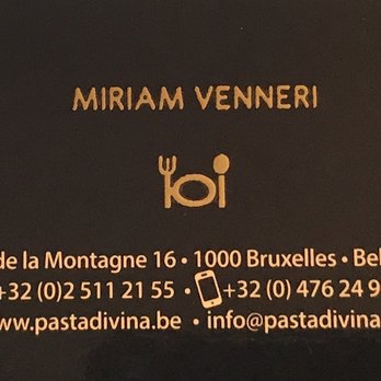 Pasta Divina - Business Card - back - Italian Near Me - Brussels, BRU