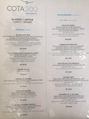Menu photo 3 Cota 200 Rio de Janeiro, RJ Menu photo 3 Cota 200 Rio de Janeiro, RJ