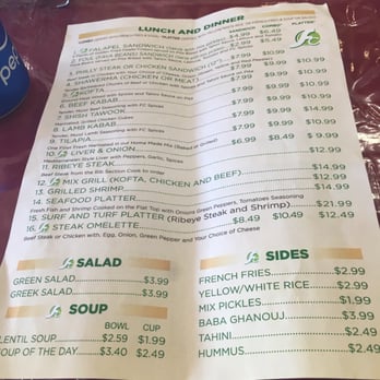 Falafel N Cafe - Part of the menu - Mediterranean Near Me - Clearwater, Florida Falafel N Cafe - Part of the menu - Mediterranean Near Me - Clearwater, Florida