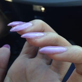 Oasis Nails & Spa - This is what acrylic nails look like when they're rushed. Half-ass painted nails with the glue dried all over. - Nail Salons Near Me - Pinole, California