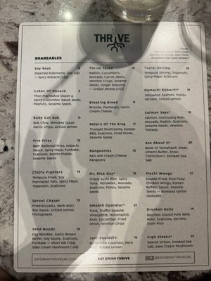 Menu photo 1 Thrive Orlando, FL