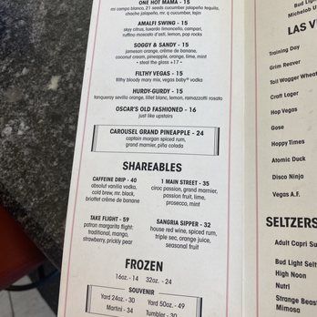 Carousel Bar - Menu - Cocktail Bars Near Me - Las Vegas, Nevada Carousel Bar - Menu - Cocktail Bars Near Me - Las Vegas, Nevada