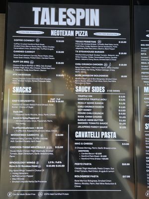Menu photo 7 Talespin Pizza Houston, TX