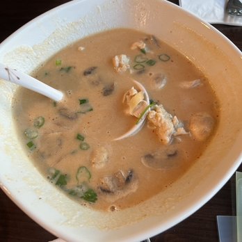 Thai Grill - What was left of my Tom Kah Soup. It's SO GOOD!! - Thai Near Me - Bellevue, Washington