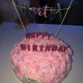 Edda's Cake Designs - a pink frosted birthday cake - Desserts Near Me - Doral, Florida