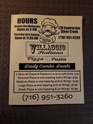 Menu photo 1 Villaggio Italiano Silver Creek, NY Menu photo 1 Villaggio Italiano Silver Creek, NY