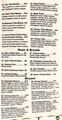Menu photo 5 Himalayan Cuisine La Mesa, CA