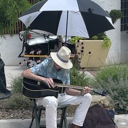 Annual Paseo Arts Festival - He just set up and started playing.