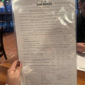 Gina Maria's Pizzeria - Menu - Pizza Near Me - Placentia, California Gina Maria's Pizzeria - Menu - Pizza Near Me - Placentia, California