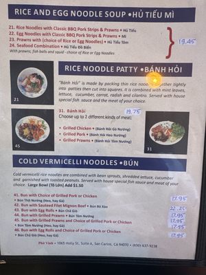 Menu photo 1 Pho Vinh San Carlos, CA