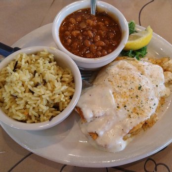 Pinchers - Crab stuffed Grouper with rice and beans - Seafood Near Me - Fort Myers Beach, Florida
