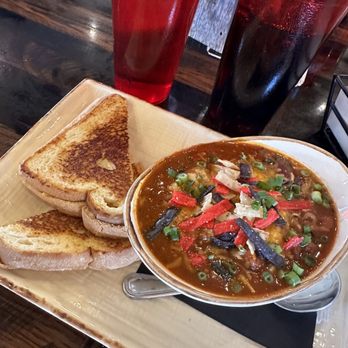 Montana Jack - Cup of chili with sourdough grilled cheese - Burgers Near Me - Big Sky, Montana
