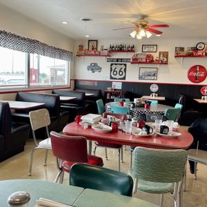 Photo of Midpoint Cafe And Gift Shop - Adrian, TX, United States. Cute dining area