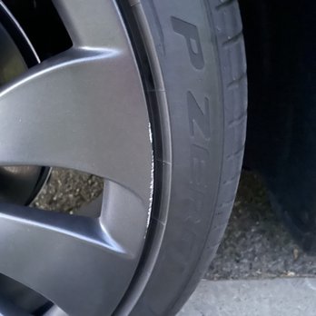 Wheel Revivers - Curb rash on Tesla rim - Wheel & Rim Repair Near Me Wheel Revivers - Curb rash on Tesla rim - Wheel & Rim Repair Near Me