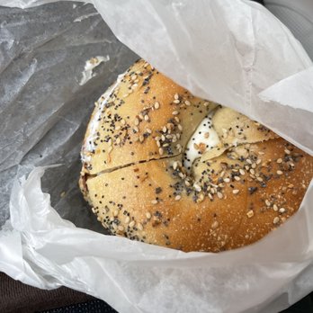 Bagel Factory - Everything bagel toasted with cream cheese - Bakeries Near Me - Myrtle Beach, South Carolina Bagel Factory - Everything bagel toasted with cream cheese - Bakeries Near Me - Myrtle Beach, South Carolina