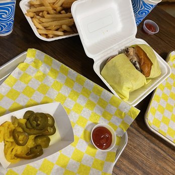 Eat Crispy Burger Encinitas - The spread - Burgers Near Me - Encinitas, California
