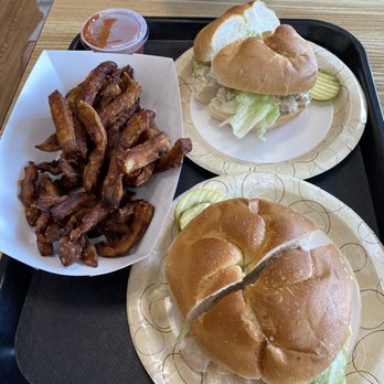 Dairy Circus - two plates of food on a tray - New American Near Me - Scotia, New York