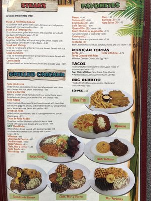 Menu photo 1 Las Palmas Mexican Grill Raeford, NC