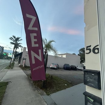 Zen Mystery - entrance parking lot - Tea Rooms Near Me - Dania Beach, Florida Zen Mystery - entrance parking lot - Tea Rooms Near Me - Dania Beach, Florida