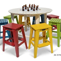 Casuallure - Mahogany party tables with marine grade paint & parts. Patent design.