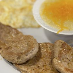 State Farmers Market Restaurant - Eggs and Fresh Pork Tenderloin with Two Eggs