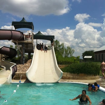 Scott Mentzer Pool - Family slide - Swimming Pools Near Me - Pflugerville, Texas