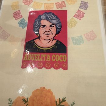 Abuelita Coco - The menu cover - Vegan Near Me - Oak Lawn, Illinois