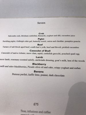 Menu photo 1 Gidleigh Park - Restaurant Chagford, DEV