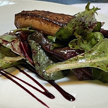 The Crossing - Pan Roasted Hudson Valley Foie Gras  1st serving. ;-) - New American Near Me - Clayton, Missouri