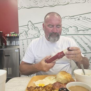 Strawberry Breakfast House - Handsome husband getting ready to dive into his bkfrst! - Breakfast & Brunch Near Me - Greensboro, North Carolina Strawberry Breakfast House - Handsome husband getting ready to dive into his bkfrst! - Breakfast & Brunch Near Me - Greensboro, North Carolina