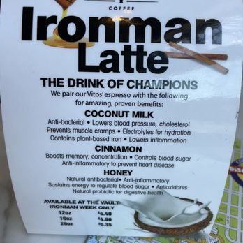 Vault Coffee - Ironman Latte special for Ironman race week - Coffee & Tea Near Me - Coeur d'Alene, Idaho Vault Coffee - Ironman Latte special for Ironman race week - Coffee & Tea Near Me - Coeur d'Alene, Idaho