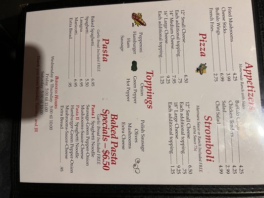 Menu photo 1 T J's Zesty Italian Mount Airy, NC Menu photo 1 T J's Zesty Italian Mount Airy, NC