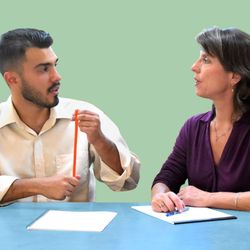 EnglishWorks - Working with a client using a rubber band helps to lengthen sounds.