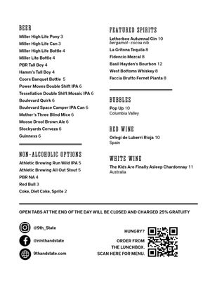 Menu photo 2 9th & State Kansas City, MO Menu photo 2 9th & State Kansas City, MO
