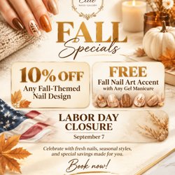 !
A new season calls for a fresh new look! Celebrate fall at Elite Nails Gallery