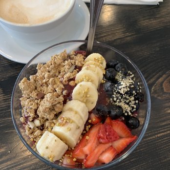 Rooted Coffeehouse Riverwood - Super acai bowl! I removed the hemp seeds, goji berry n cacao bites! - Coffee & Tea Near Me - Evans, Georgia Rooted Coffeehouse Riverwood - Super acai bowl! I removed the hemp seeds, goji berry n cacao bites! - Coffee & Tea Near Me - Evans, Georgia